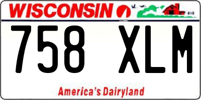 WI license plate 758XLM