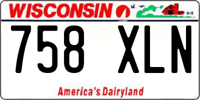 WI license plate 758XLN