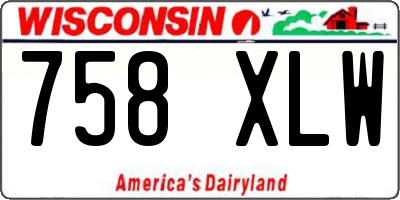 WI license plate 758XLW