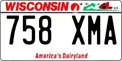 WI license plate 758XMA