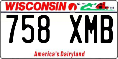 WI license plate 758XMB