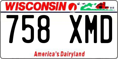 WI license plate 758XMD