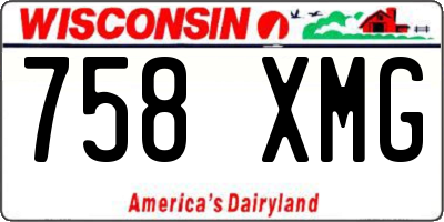 WI license plate 758XMG