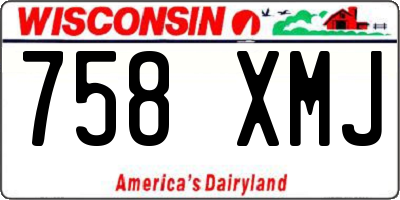 WI license plate 758XMJ