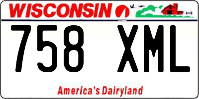 WI license plate 758XML
