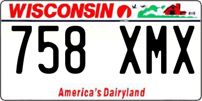 WI license plate 758XMX