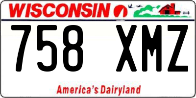 WI license plate 758XMZ