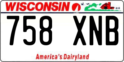 WI license plate 758XNB