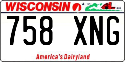WI license plate 758XNG