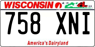 WI license plate 758XNI