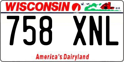 WI license plate 758XNL