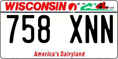 WI license plate 758XNN