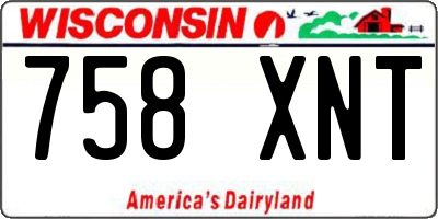WI license plate 758XNT