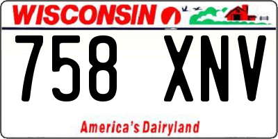 WI license plate 758XNV