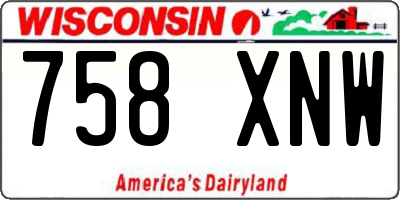 WI license plate 758XNW