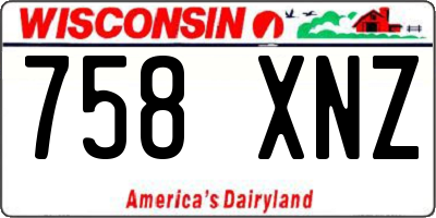 WI license plate 758XNZ