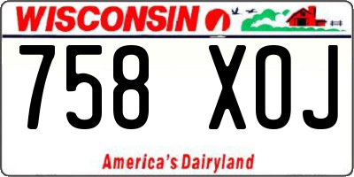 WI license plate 758XOJ