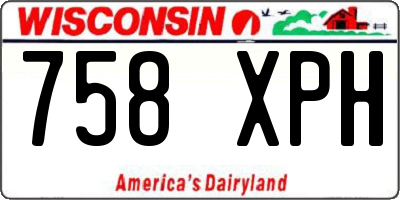 WI license plate 758XPH