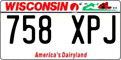 WI license plate 758XPJ