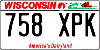 WI license plate 758XPK