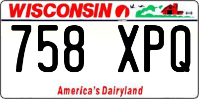 WI license plate 758XPQ