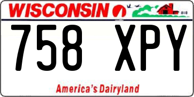 WI license plate 758XPY