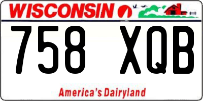 WI license plate 758XQB