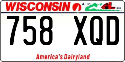 WI license plate 758XQD
