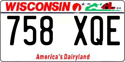 WI license plate 758XQE