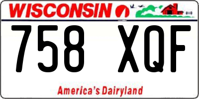 WI license plate 758XQF