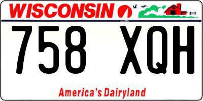 WI license plate 758XQH