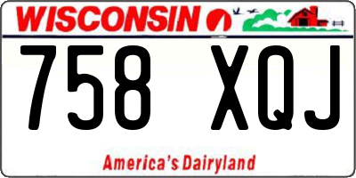 WI license plate 758XQJ