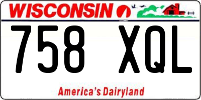 WI license plate 758XQL