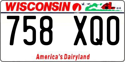 WI license plate 758XQO