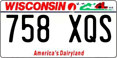 WI license plate 758XQS