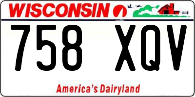WI license plate 758XQV