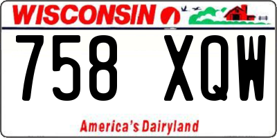 WI license plate 758XQW