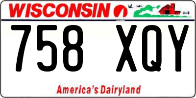 WI license plate 758XQY