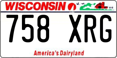 WI license plate 758XRG