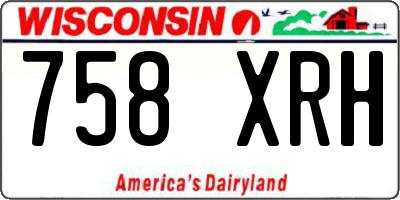 WI license plate 758XRH