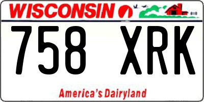 WI license plate 758XRK