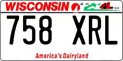 WI license plate 758XRL