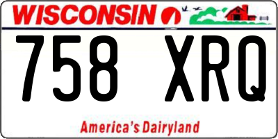 WI license plate 758XRQ
