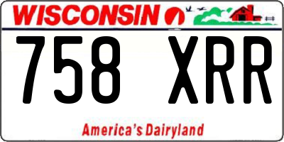 WI license plate 758XRR