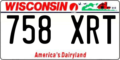 WI license plate 758XRT