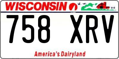 WI license plate 758XRV