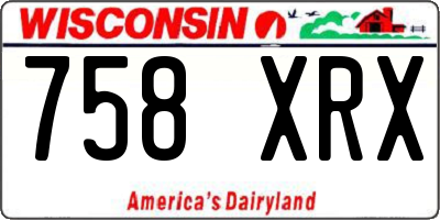 WI license plate 758XRX