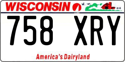 WI license plate 758XRY