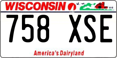 WI license plate 758XSE