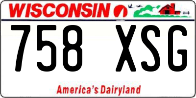 WI license plate 758XSG